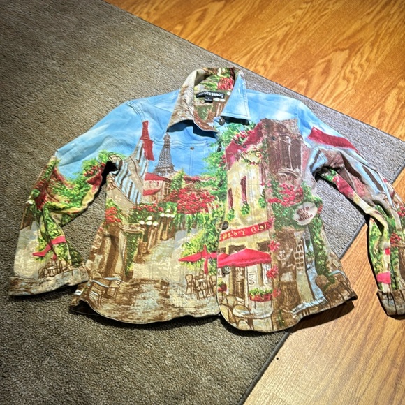 Women’s Mirror Image Jean jacket size Large Bx15 - Picture 1 of 4